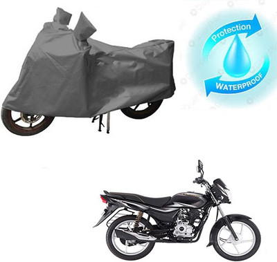 saanvi Waterproof Two Wheeler Cover for Bajaj(Platina 100 DTS-i, Grey)