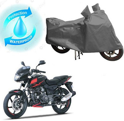 saanvi Waterproof Two Wheeler Cover for Bajaj(Pulsar 180 DTS-i, Grey)