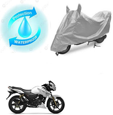 RPSENTTERPR Waterproof Two Wheeler Cover for TVS(Apache RTR 180, Silver)