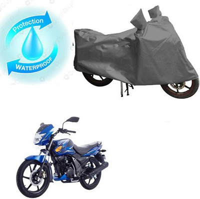 saanvi Waterproof Two Wheeler Cover for TVS(Flame SR125, Grey)