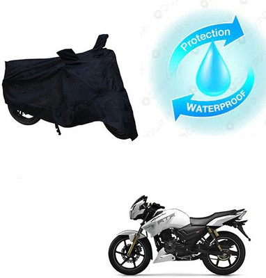 RPSENTTERPR Waterproof Two Wheeler Cover for TVS(Apache RTR 180, Black)