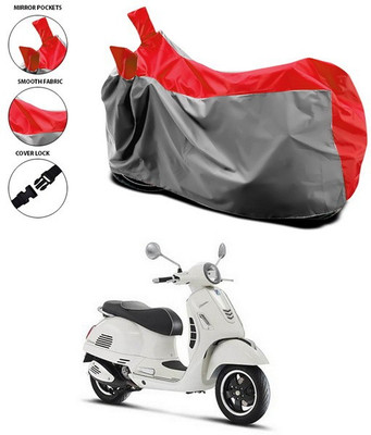 ANTHUB Waterproof Two Wheeler Cover for Vespa(Vespa, Red, Grey)