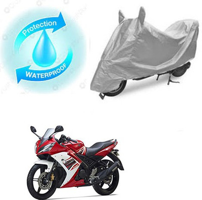 RPSENTTERPR Waterproof Two Wheeler Cover for Yamaha(R15 s, Silver)