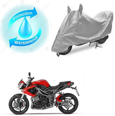 saanvi Waterproof Two Wheeler Cover for DSK Benelli(TNT R, Silver)