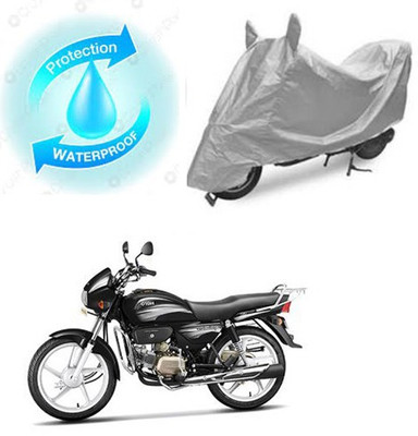saanvi Waterproof Two Wheeler Cover for Hero(Splendor Plus, Silver)