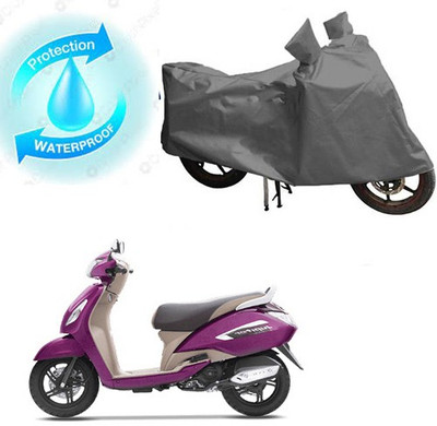 saanvi Waterproof Two Wheeler Cover for TVS(Jupiter, Grey)