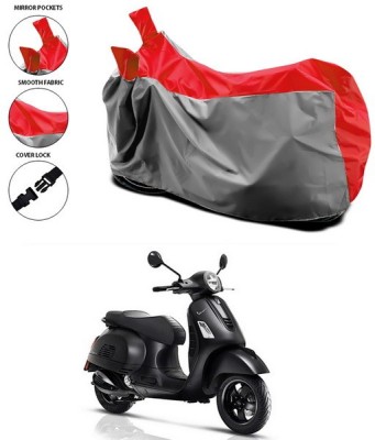 SEBONGO Waterproof Two Wheeler Cover for Vespa(Vespa, Red)