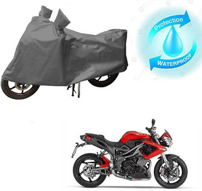 saanvi Waterproof Two Wheeler Cover for DSK Benelli(TNT R, Grey)