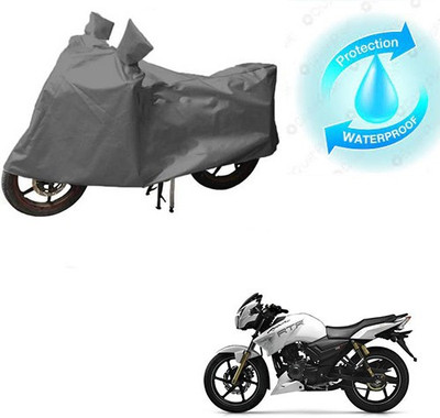 RPSENTTERPR Waterproof Two Wheeler Cover for TVS(Apache RTR 180, Grey)