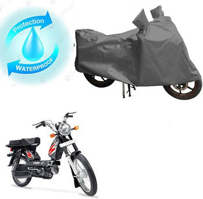 saanvi Waterproof Two Wheeler Cover for TVS(Heavy Duty Super XL, Grey)