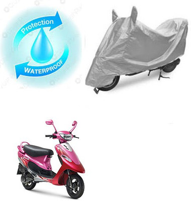 SANJU Waterproof Two Wheeler Cover for TVS(Scooty Pep+, Silver)