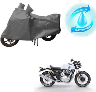 saanvi Waterproof Two Wheeler Cover for Royal Enfield(Continental GT, Grey)