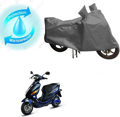 saanvi Waterproof Two Wheeler Cover for Hero(Electric Cruz, Grey)