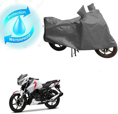 RPSENTTERPR Waterproof Two Wheeler Cover for TVS(Apache, Grey)