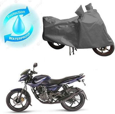 saanvi Waterproof Two Wheeler Cover for Bajaj(Pulsar 135 LS DTS-i, Grey)