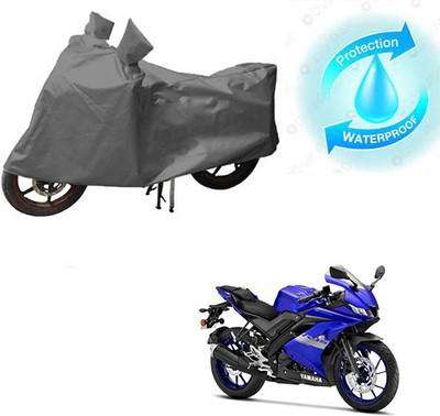 saanvi Waterproof Two Wheeler Cover for Yamaha(R15 V3, Grey)