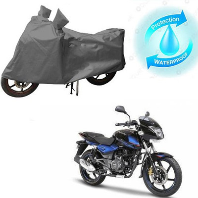saanvi Waterproof Two Wheeler Cover for Bajaj(Pulsar 150 DTS-i, Grey)