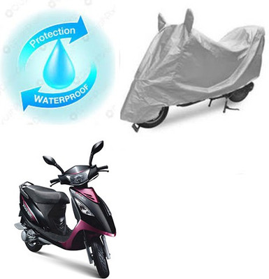 SANJU Waterproof Two Wheeler Cover for TVS(Scooty Streak, Silver)