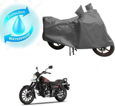 saanvi Waterproof Two Wheeler Cover for Bajaj(Avenger 220 Street, Grey)