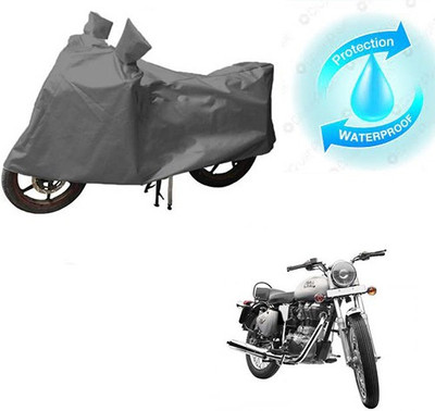 RPSENTTERPR Waterproof Two Wheeler Cover for Royal Enfield(Bullet 350, Grey)