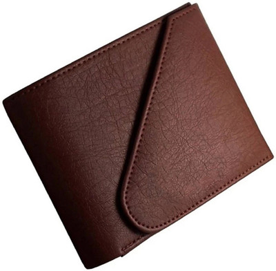 RPF Men Brown Artificial Leather Wallet(5 Card Slots)