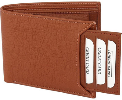 RPF Men Tan Artificial Leather Wallet(7 Card Slots)