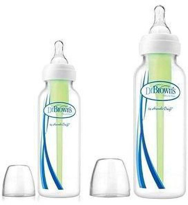 Dr. Brown's Options Standard Neck Feeding Bottle and 4Oz/120 (250 Ml, Pack of 1, White) - 250 ml(White, Green)