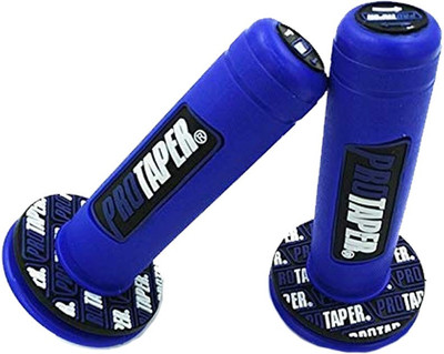 Sms traders Protpr Handlebar Grip Blue Color 02 Handle Bar Grip For Universal For Bike Universal For Bike(Pack of 2)
