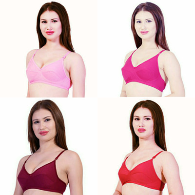 oxbeery Women Full Coverage Non Padded Bra(Multicolor)