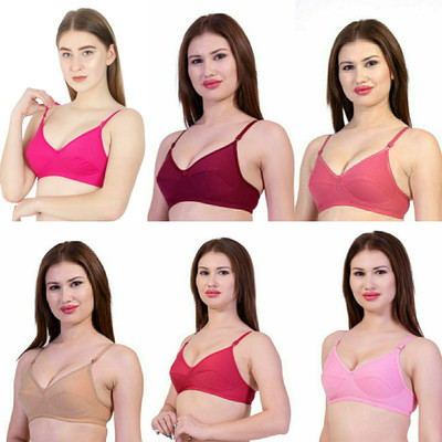 oxbeery Women Full Coverage Non Padded Bra(Multicolor)