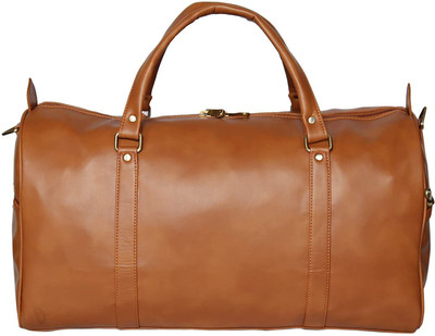 RICHSIGN Leather Accessories 20 Inch Leather Travel Duffle Luggage Bag for Men and Women (Antic-TAN) Duffel Without Wheels