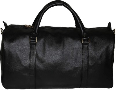 RICHSIGN Leather Accessories 20 Inch Leather Travel Duffle Luggage Bag for Men and Women (Black) Duffel Without Wheels