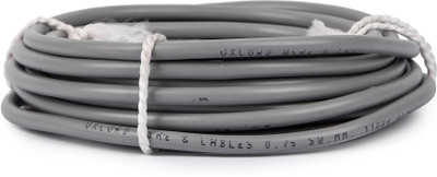 Oxcord 2 core Round Copper Wires and Cables .75 mm for Domestic and Industrial Electric Connections ( 10 Metres ) 5 sq/mm Grey 10 m Wire(grey)