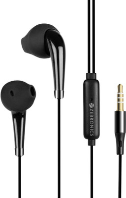 ZEBRONICS ZEB-CALYX earphone Wired(Black, In the Ear)