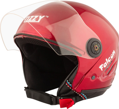 TIZZY Half Face ISI Marked with Adjustable strap fro Men & Women Bike & Scooty Riding Motorbike Helmet(Red)