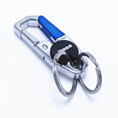 Omuda 3747 BL Silver-Blue Metallic Locking Premium Key Chain
