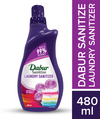 Dabur Sanitize Laundry Sanitizer | Kills 99 % germs on fabrics Liquid Detergent (480 ml)