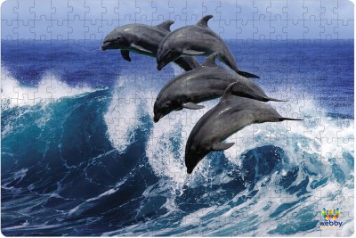 Webby Beautiful Dolphins Jigsaw Puzzle, 252 pieces(252 Pieces)