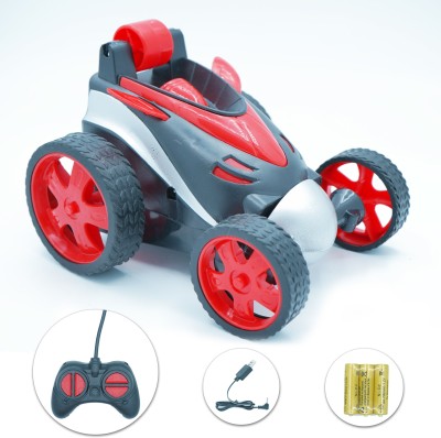 Toyshack Four-Way Small Remote Control Stunt Car(Red)