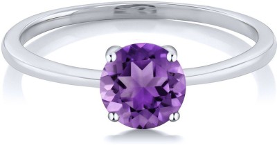 Jaipur Gemstone Amethyst Ring Natural 4.00 carat stone jamuniya Certified and Astrologial Purpose for unisex Stone Amethyst Silver Plated Ring