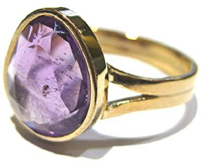 RATAN BAZAAR Stone Amethyst Gold Plated Ring
