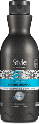 Style Aromatherapy Professional Keratin Shampoo SLS/SLES Free, Salt Free, Sulphate Free, Paraben Free After Straightening & Smoothening(400 ml)
