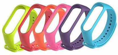 KHR Silicone Band/Strap for Xiaomi Mi Band 5 Smart Band Strap Smart Band Strap(Blue, Purple, Pink, Orange, Red, Green)