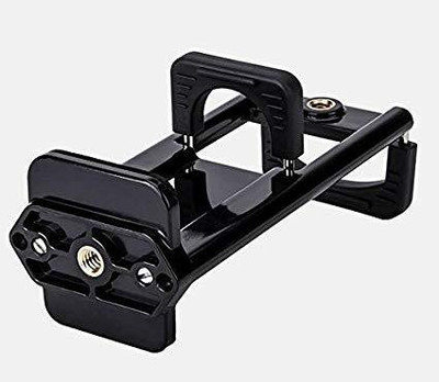 Ganesh 2In1 Tripod Mount Phone Tablet Holder Clip Clamp Stand (2 in 1 Table Clip) Tripod(Black, Supports Up to 500 g)