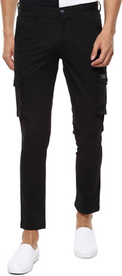 LOUIS PHILIPPE Slim Fit Men Black Trousers