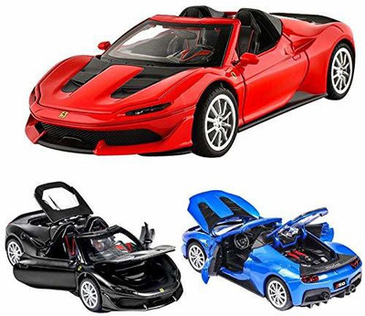 Galactic 1:32 Scale Die-cast Metal Model J50 Pull Back Car Toy with Openable Doors, Light and Sound Effects for Kids (3 Design Available 1 Design Sending)(Multicolor, Pack of: 1)