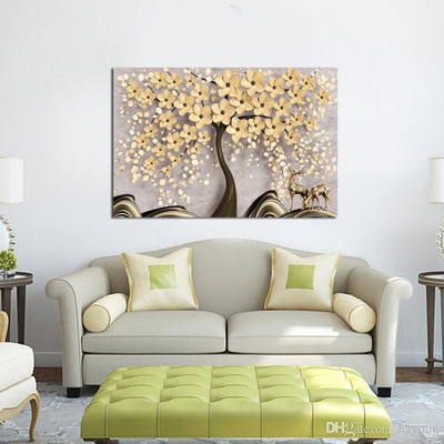 BPDESIGNSOLUTION Floral & Botanical Multicolor Wallpaper(61 cm x 46 cm)