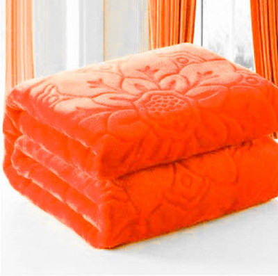 SOVAM Abstract Double Mink Blanket for  Heavy Winter(Polyester, Orange)