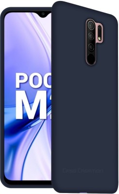 CASE CREATION Back Cover for Xiaomi POCO M2 2020 Luxurious OG Series Slim Silicone Case(Blue, Shock Proof, Silicon, Pack of: 1)