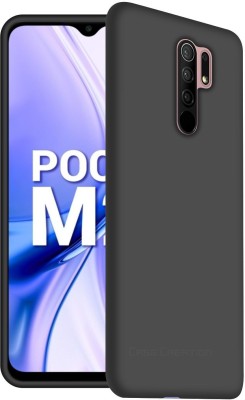 CASE CREATION Back Cover for Xiaomi POCO M2 2020 Soft Back Case Fashion Velvet Cover(Black, Shock Proof, Silicon, Pack of: 1)